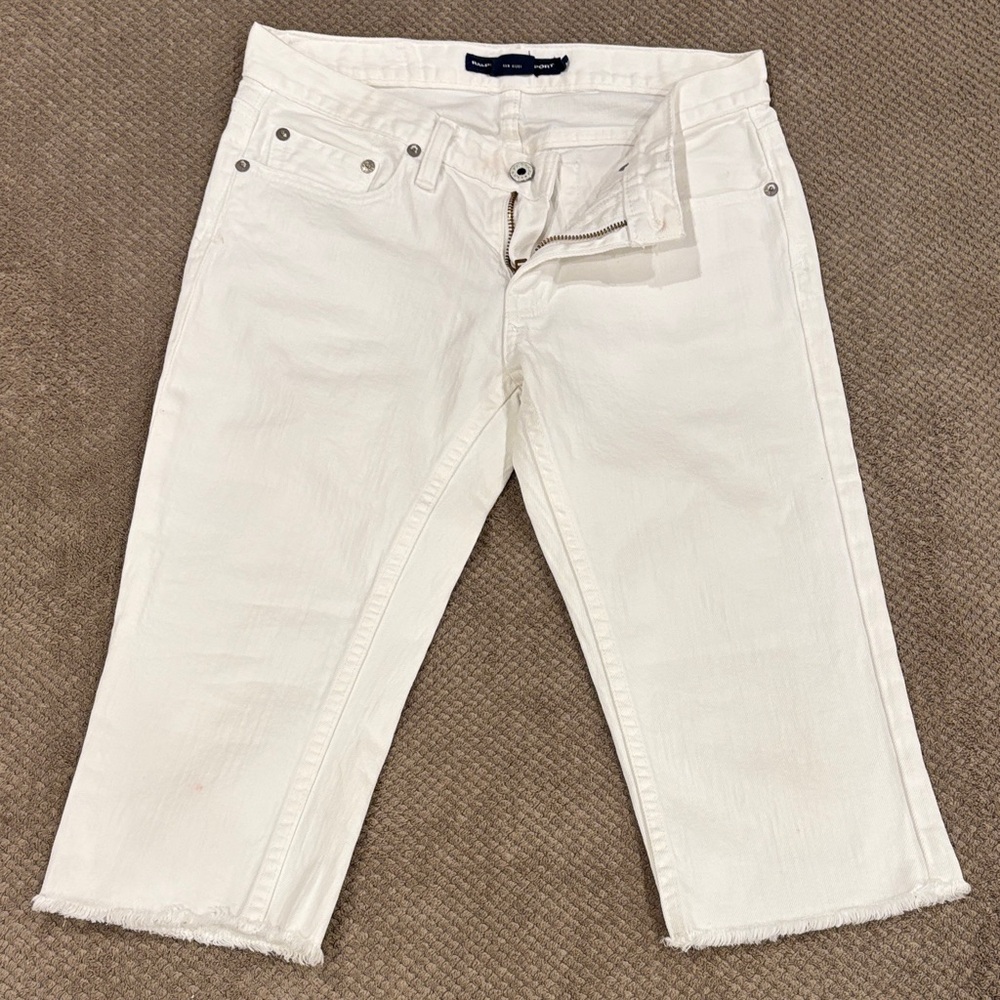 Ralph Lauren Women's Cream Cropped Jeans
